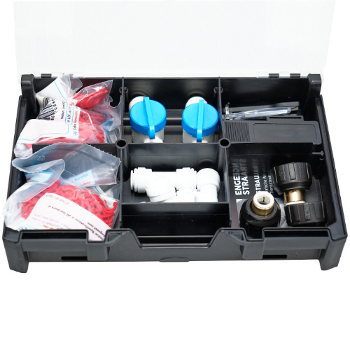 Installations und Servicekoffer - VISION AQUA Techniker - Koffer 3 Installations- und Servicekoffer mit Sicherungsringen, John Guest Spann- und Lösehilfe, Rohrschneider, Absperrhähne, Steckverbinder und Anschlussadapter