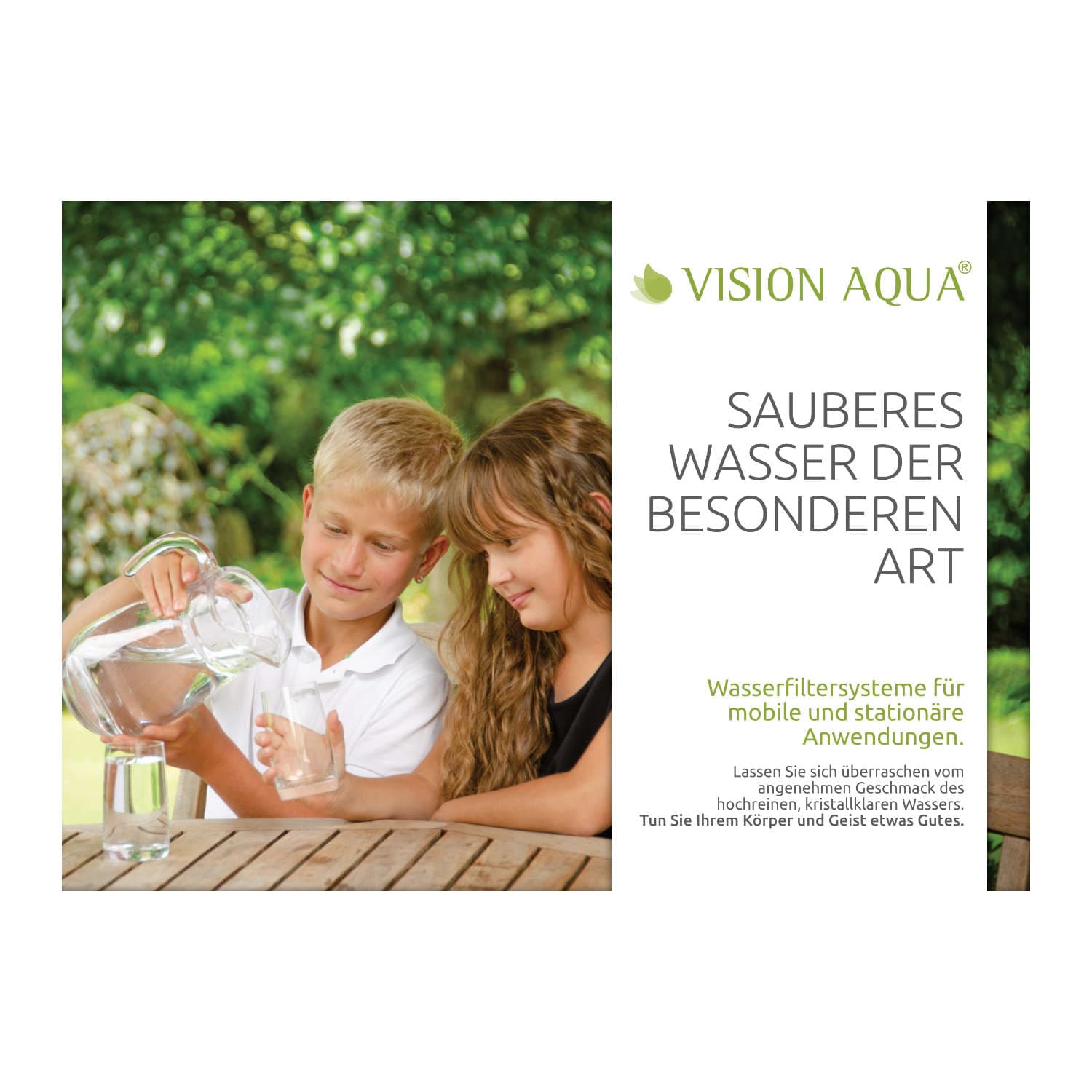 VISION AQUA Wasserfilter Informationsflyer DIN-A5 VISION AQUA Wasserfilter Informationsflyer DIN-A5