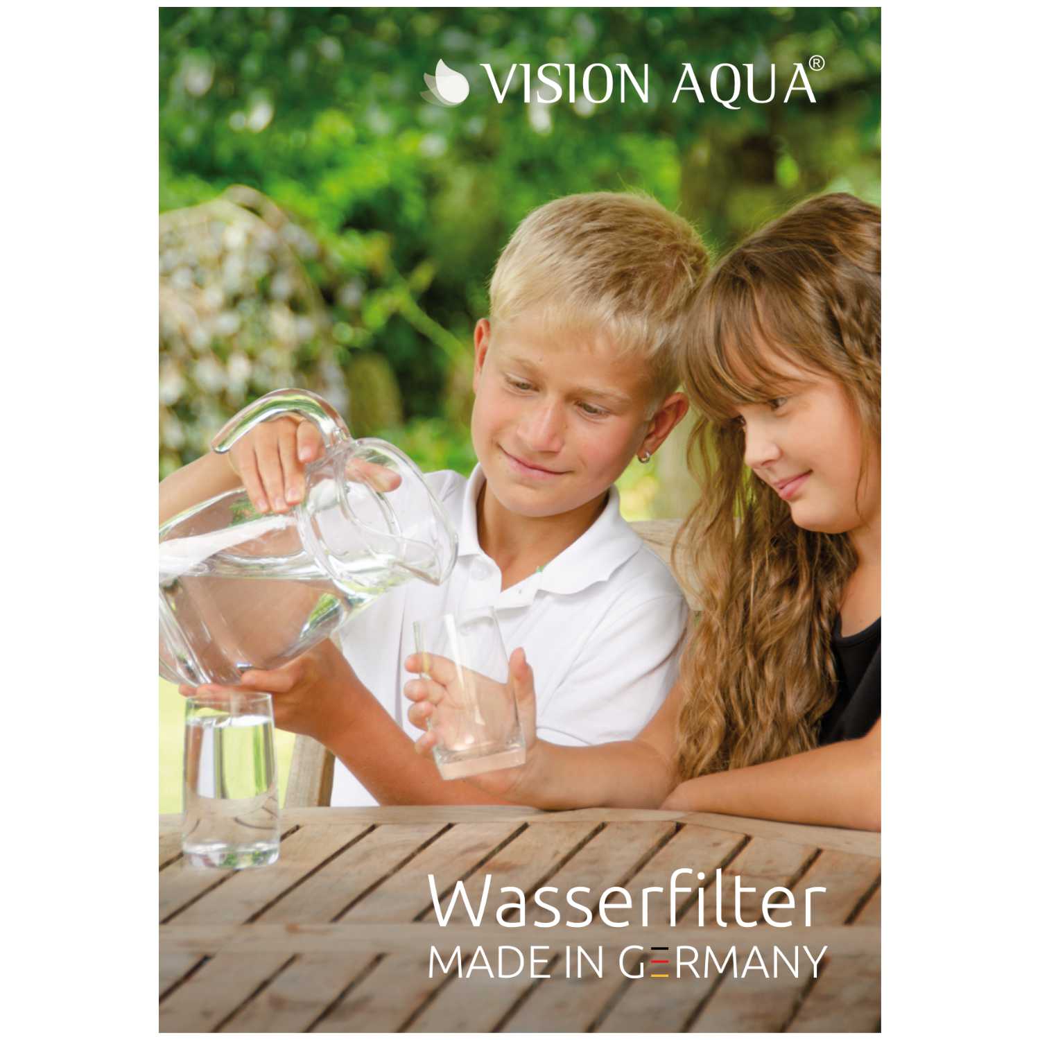 VISION AQUA Mappe Wasserfilter Informationen Cover der VISION AQUA Mappe Wasserfilter Informationen