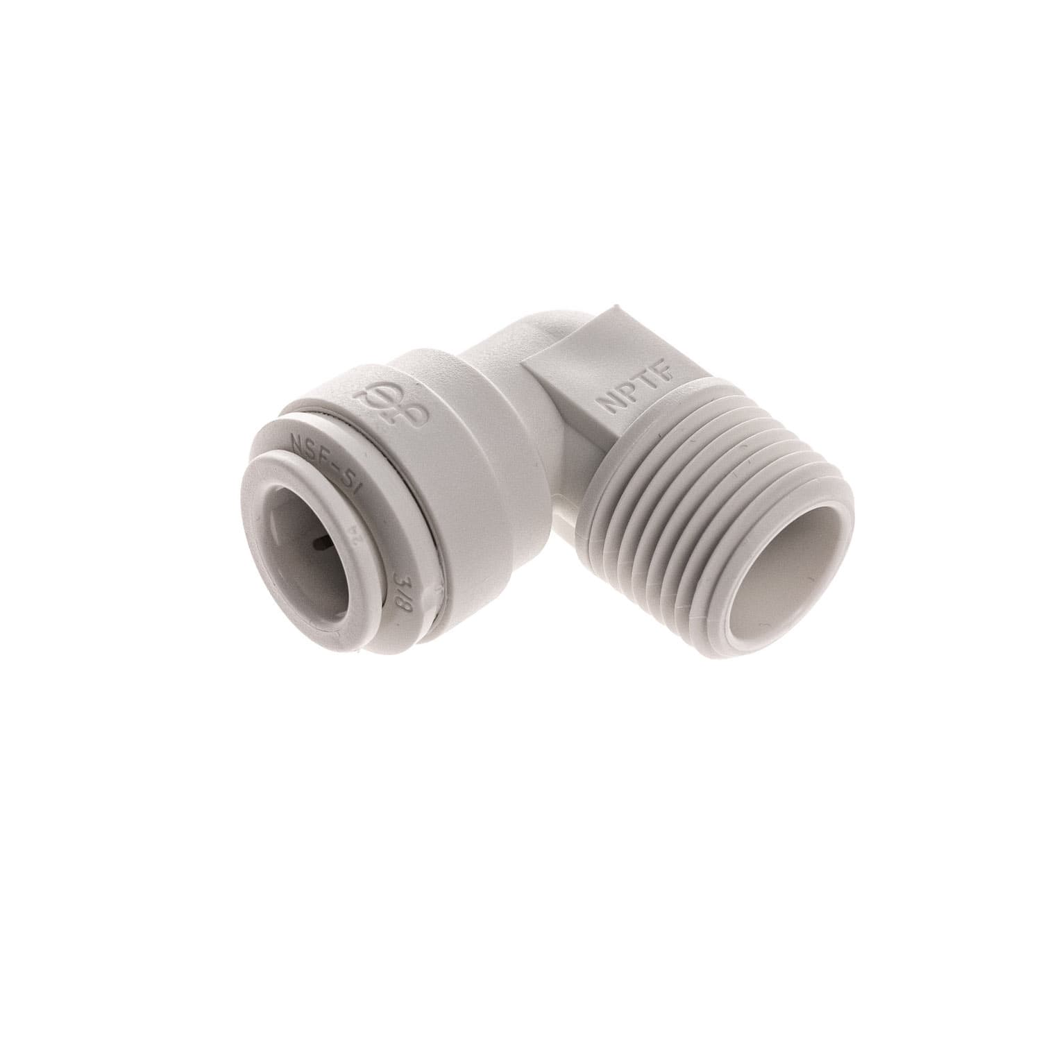 Winkel-Einschraubverbinder 3/8" Rohr auf 3/8" Außengewinde John Guest Winkel-Einschraubverbinder mit 3/8" Rohr uaf 3/8" Außengewinde in weiß für die VISION AQUA Wasserfilter