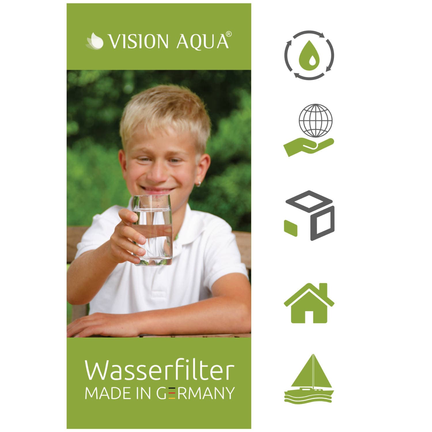 Cover der VISION AQUA Wasserfilter Mappe zum Download der Gebrauchsanleitungen