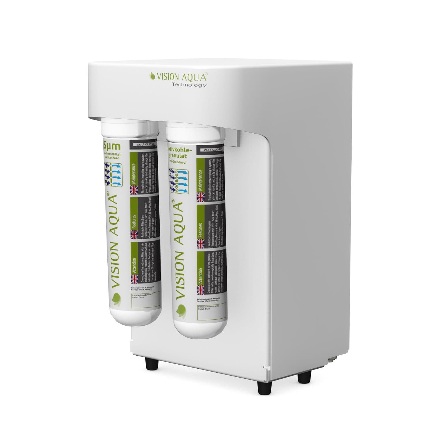 VISION_AQUA_Wasserfilter_VA-Mini_rechts VISION AQUA Wasserfiter VA-Mini als Rendering von der rechten Seite