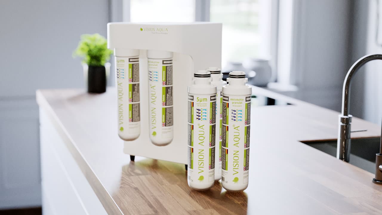 VA-Mini Wasserfilter - Filterwechsel Die Filter werden beim VA-Mini Wasserfilter gewechselt