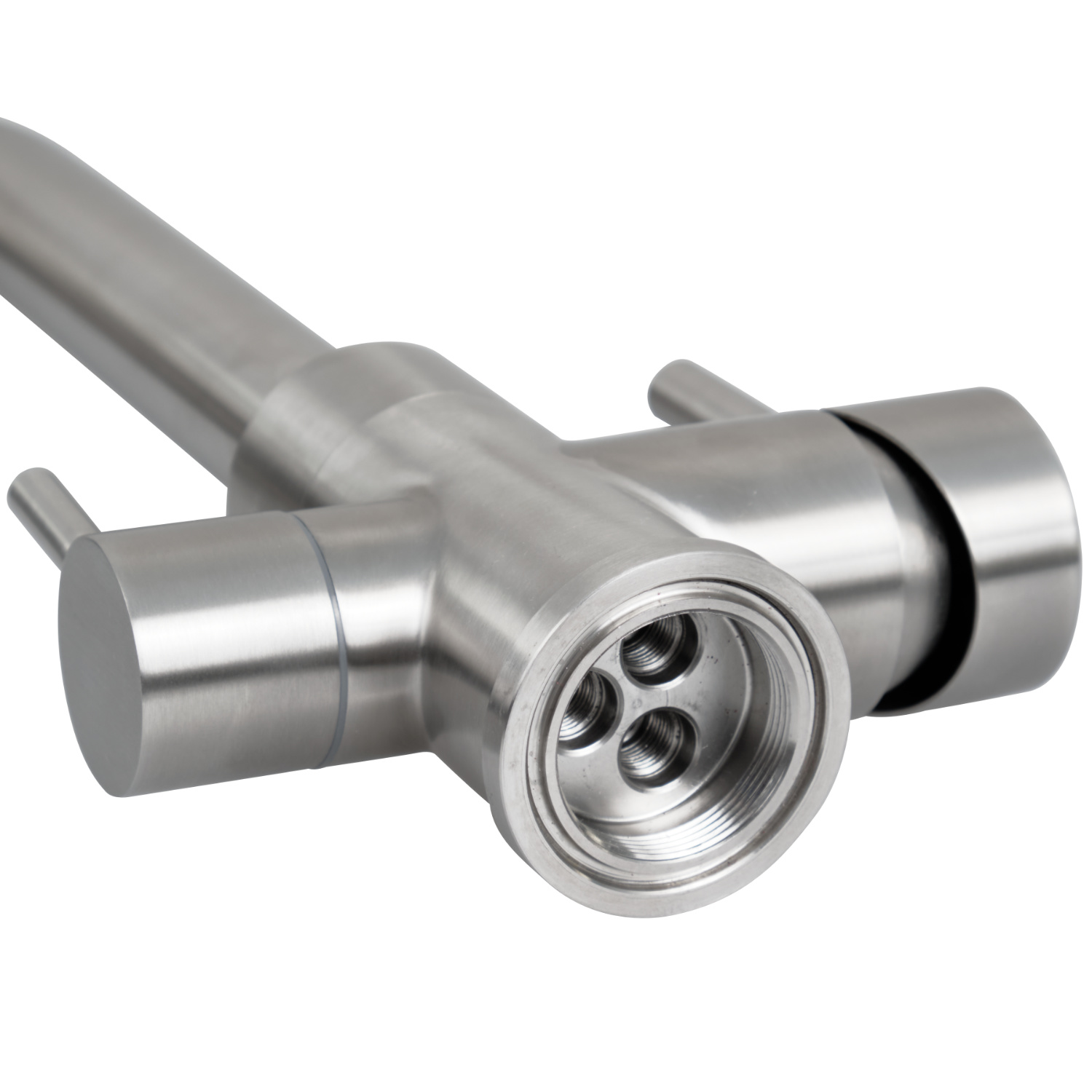 3-Wege-Hahn_Version-3_7 3-Wege Wasserhahn, Entnahmehahn aus Edelstahl für Reinstwasser