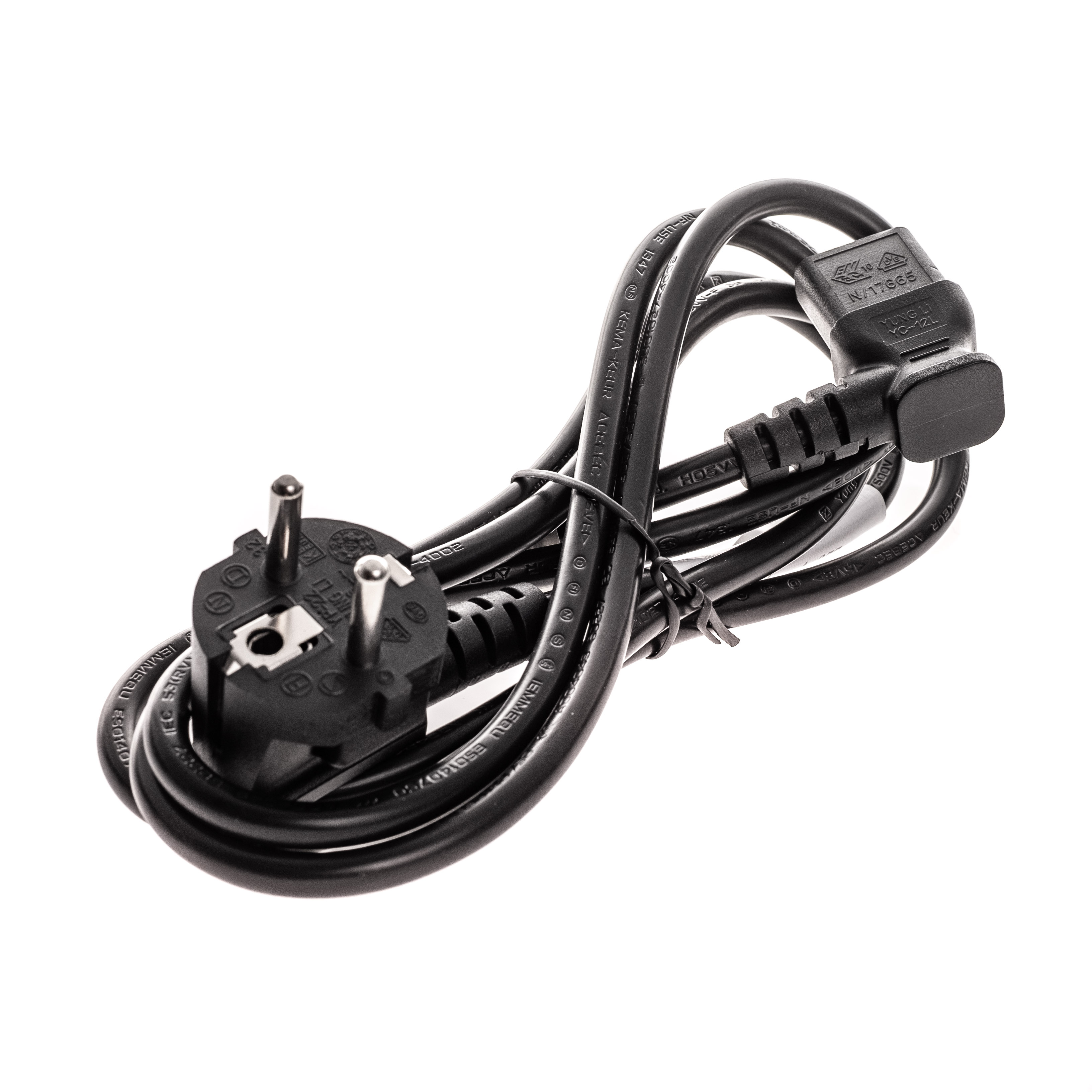Kabel-1 Kabel Netzkabel Europa CEE 7/7 auf C13, 0,75mm², 1,8m