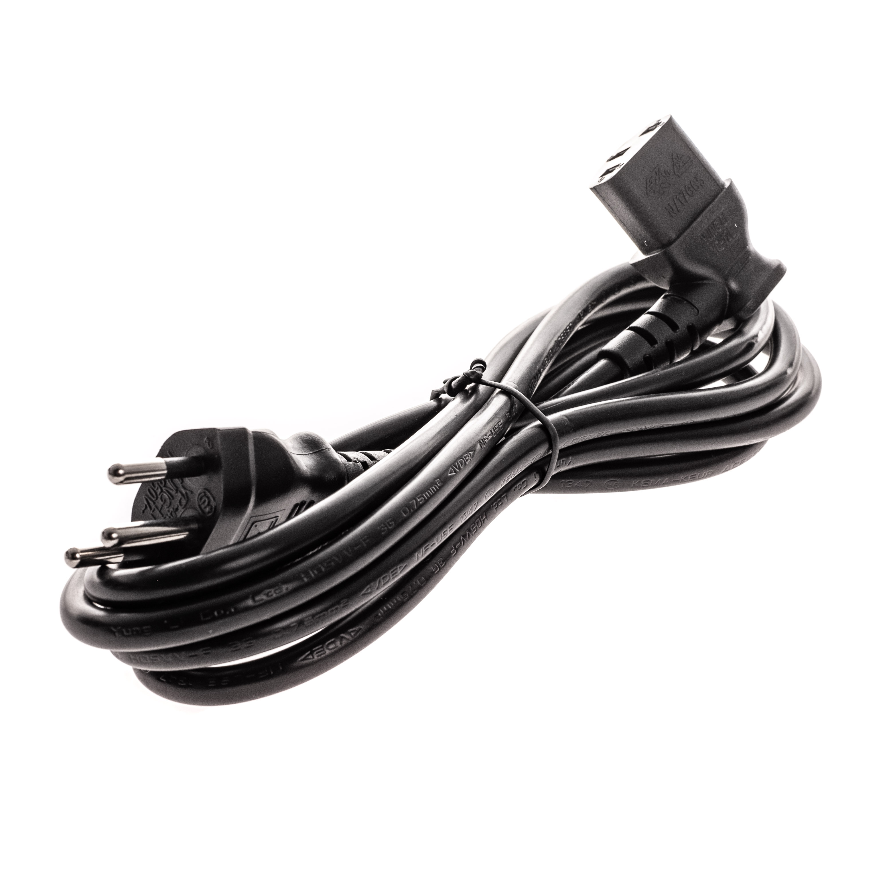 Kabel-2 Kabel Netzkabel Schweiz Typ J auf C13, 0,75mm², 1,8m