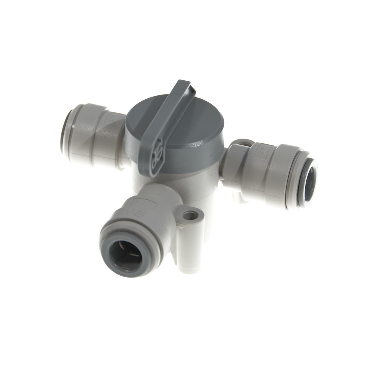 Winkelabsperrventil - 3/8" NC2555 Winkelabsperrventil von John Guest für VISION AQUA Wasserfitler draufsicht