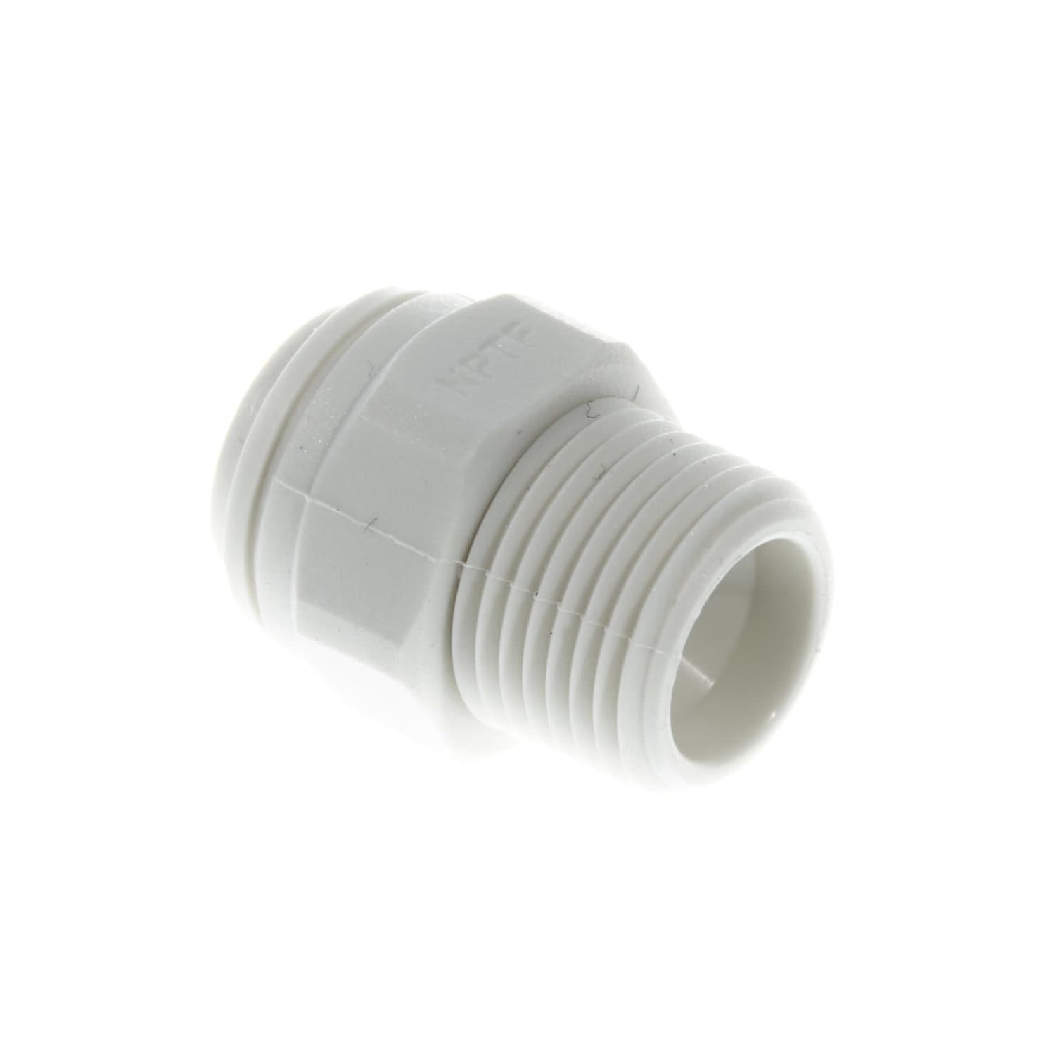 PP011223W_1 Einschraub-Verbinder 3/8" Rohr auf 3/8" Gewinde von John Guest in weiß Rückseite