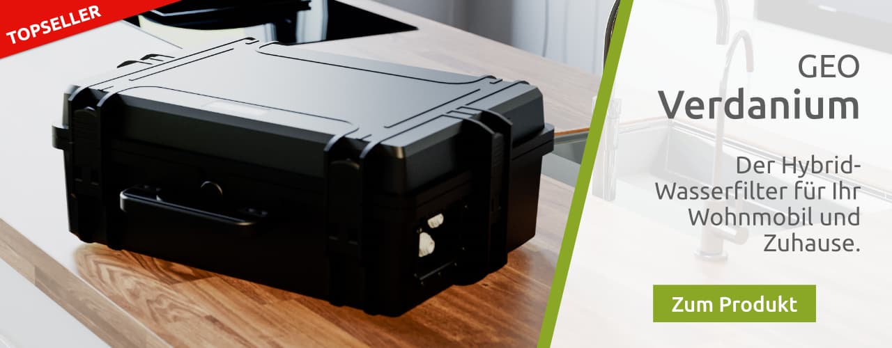 VISION AQUA_Topseller_Umkehrosmoseanlage_Wasserfilter_Mobiler Wasserfilter_Verdanium GEO Verdanium GEO - Der Hybrid-Wasserfilter für Ihr Wohnmobil und Zuhause.