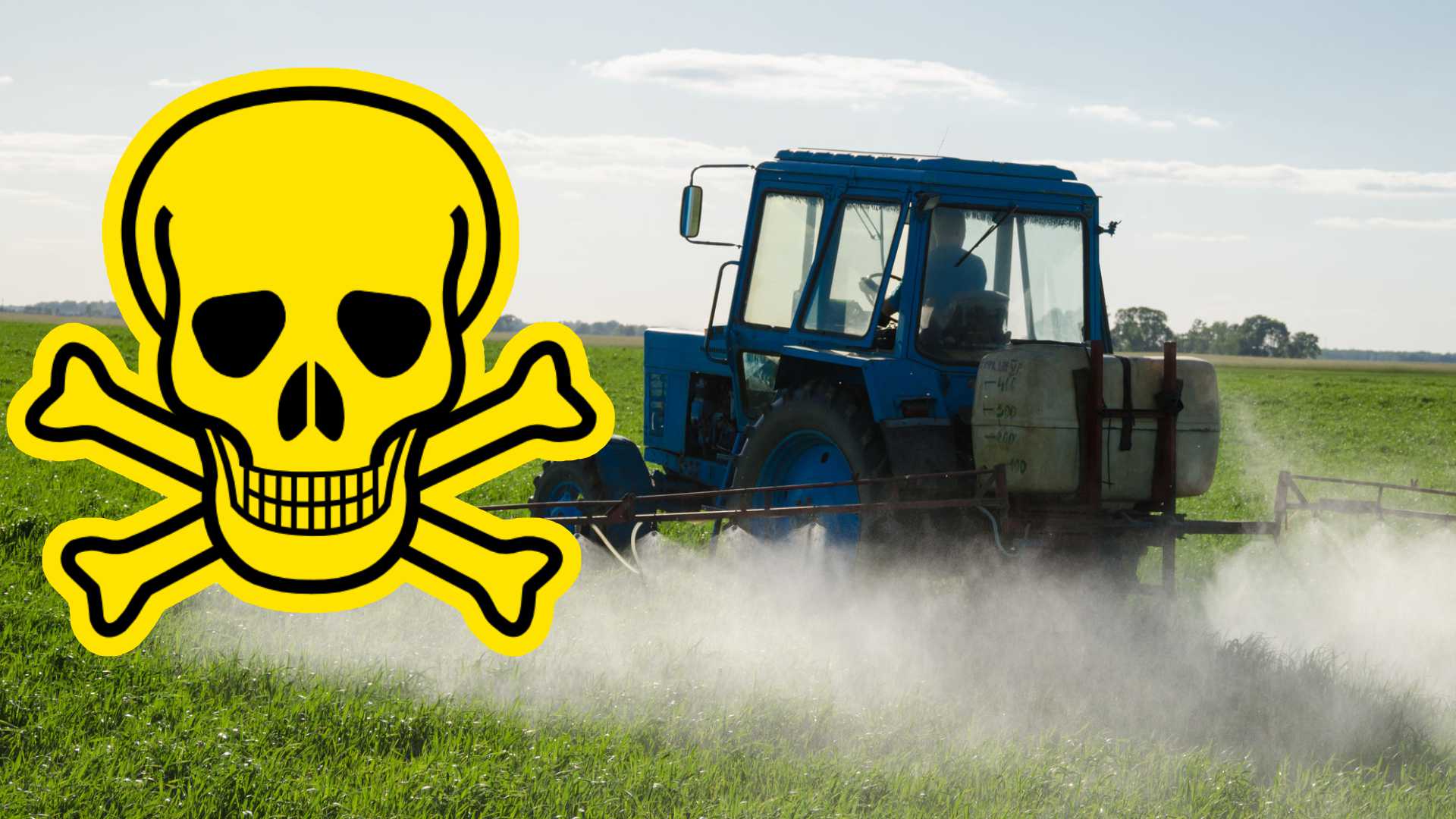 EU-Beschluss: Glyphosat weiterhin im Trinkwasser Giftiges Glyphosat wird von einem Traktor auf ein Feld verstreut