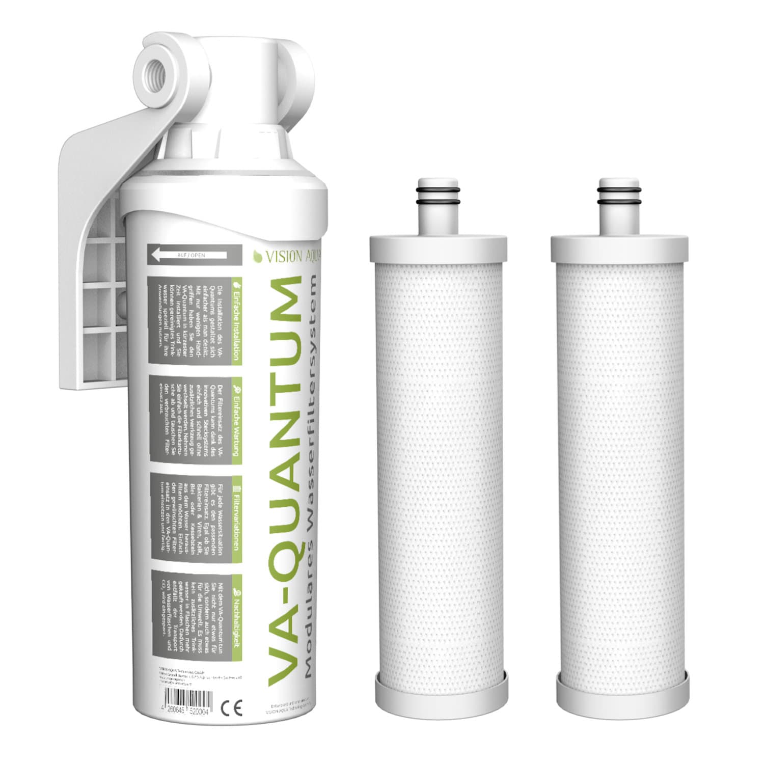 Quantum Kalkfilter Set Quantum Bindefilter gehäuse mit zwei Kalkfilter-Kartuschen