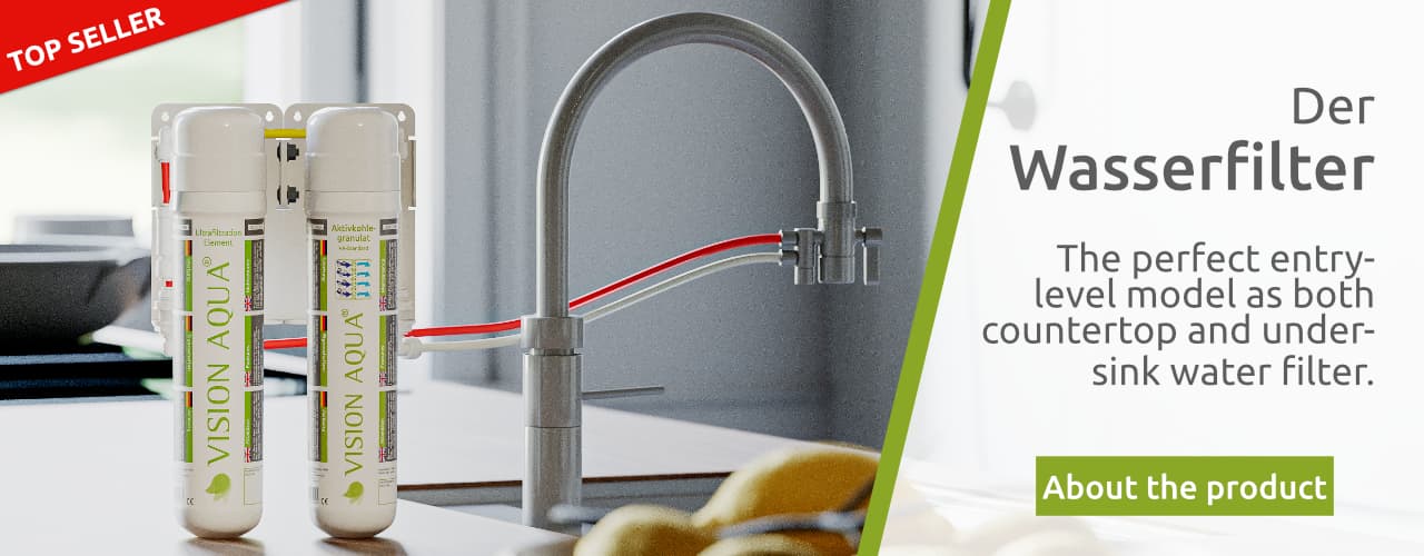 VISION AQUA Top Seller The Water Filter Countertop-Under-sink Water Filter Der Wasserfilter - The perfect entry-level model as both countertop and under-sink water filter.
