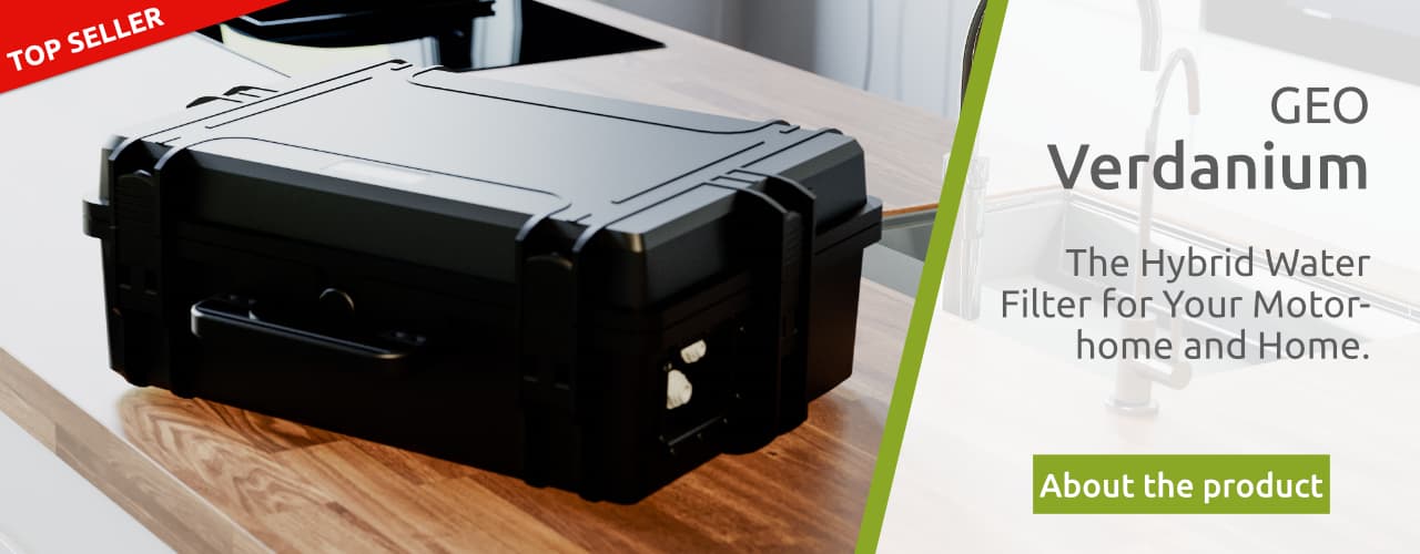 VISION AQUA Top Seller Reverse Osmosis System Water Filter Mobile Water Filter Verdanium GEO Verdanium GEO - The Hybrid Water Filter for Your Motorhome and Home.