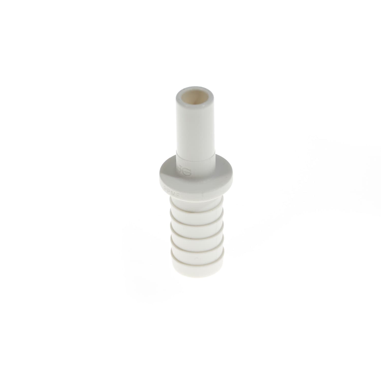 Rohr Steckdorn - 3/8“ Stutzen auf 1/2“ Rohr - stehend Rohr Steckdorn 3/8 Zoll Stutzen auf 1/2 Zoll Rohr in weiß für Wohnmobil Wasserfilter stehend