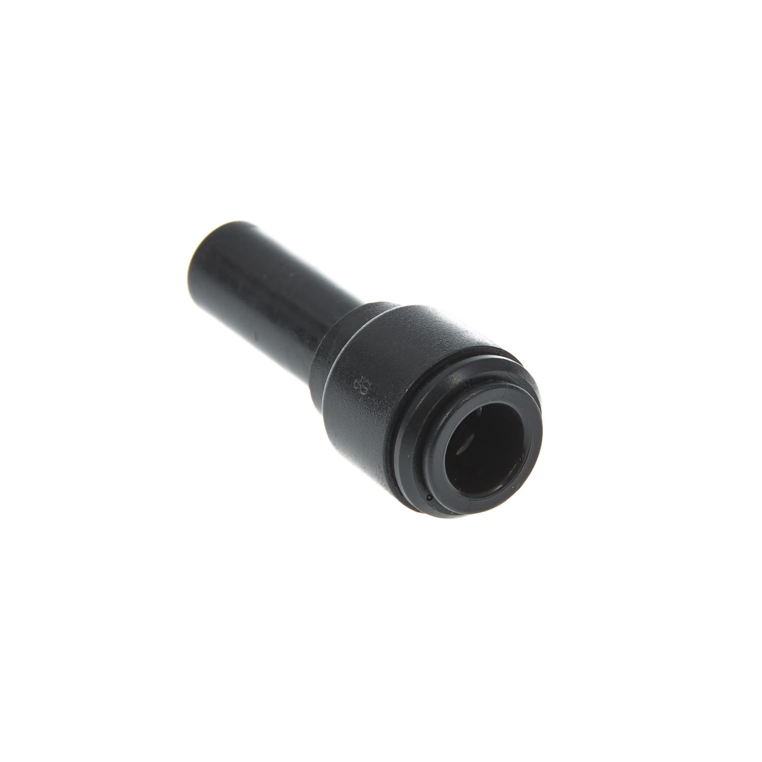 Einsteck-Reduzierverbinder mit 12 mm Stutzen auf 10 mm Rohr in schwarz