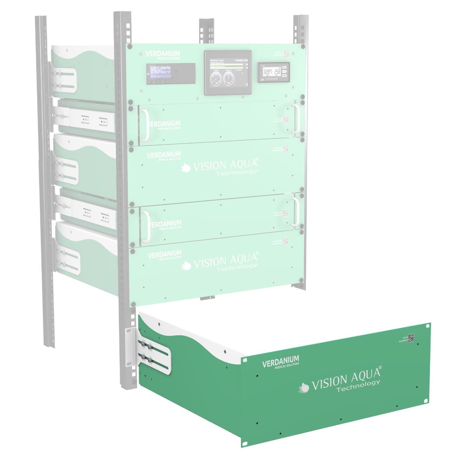 Verdanium MED Tankeinheit Einbau Beispielinstallation der Tankeinheit im Verdanium MED Wasserfilter