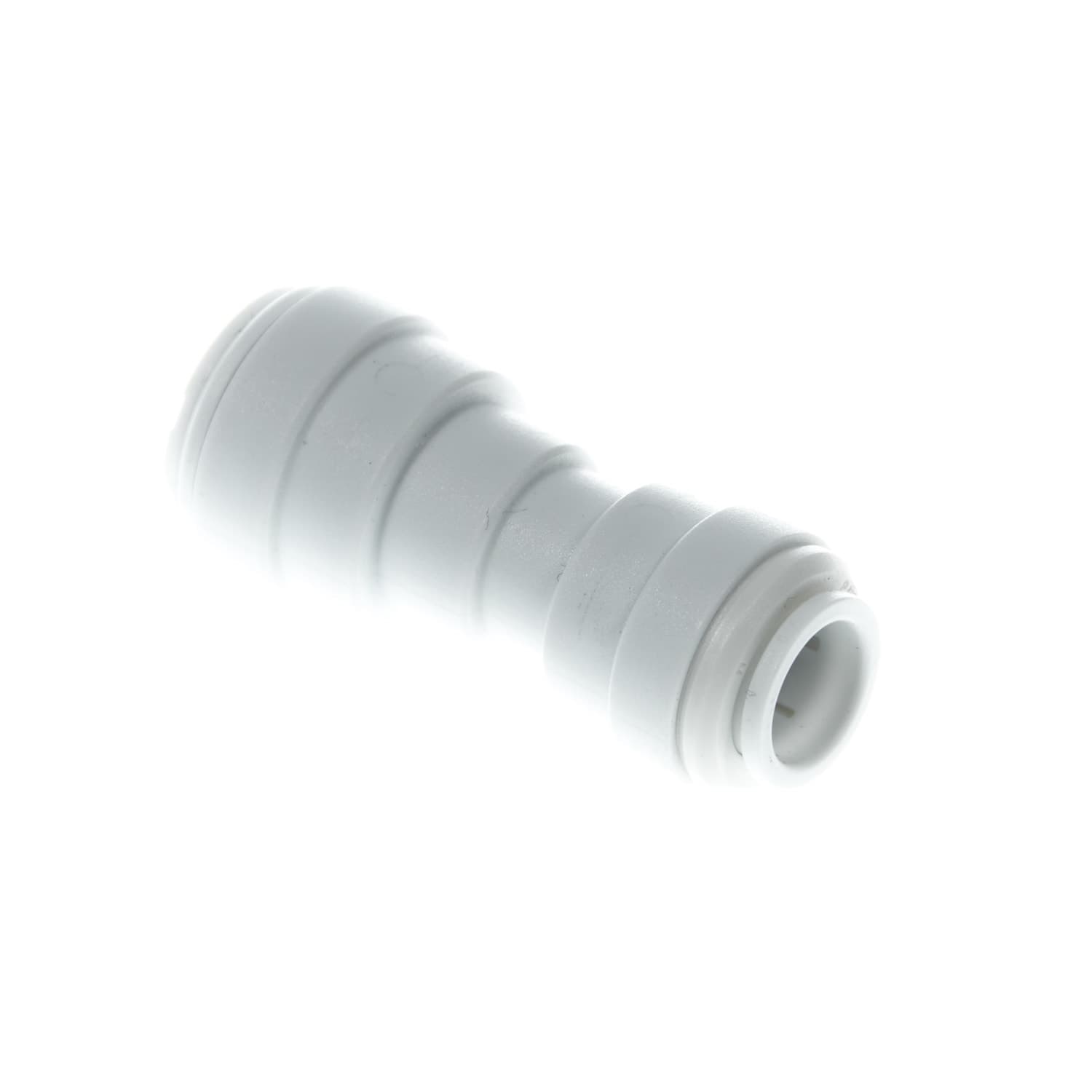 Gerader Reduzierverbinder 15 mm auf 12 mm - Rückseite Gerader Reduzierverbinder 15 mm auf 12 mm in weiß Rückseite