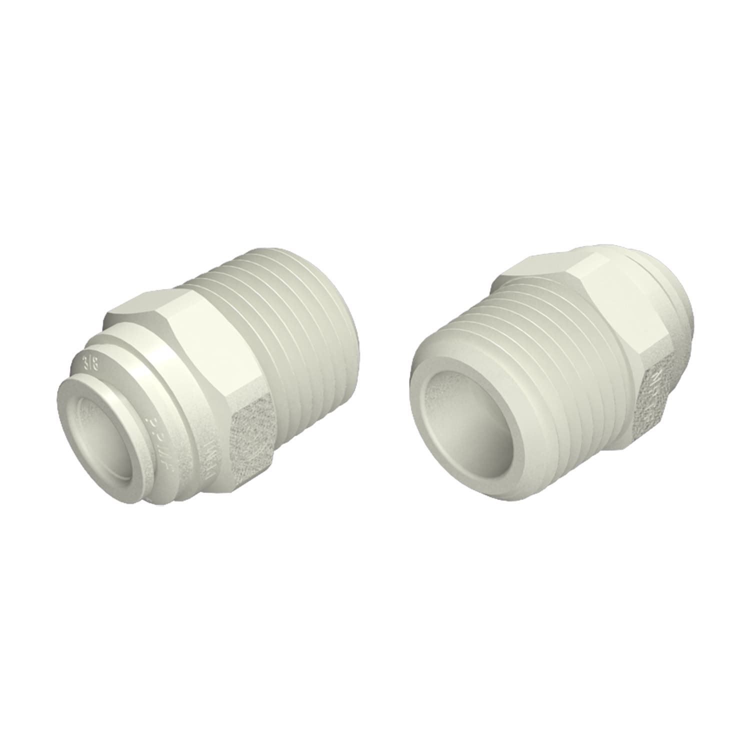 PP011224W Einschraub-Verbinder - 3/8“ Rohr AD auf 1/2“ Außengewinde als 3D Rendering
