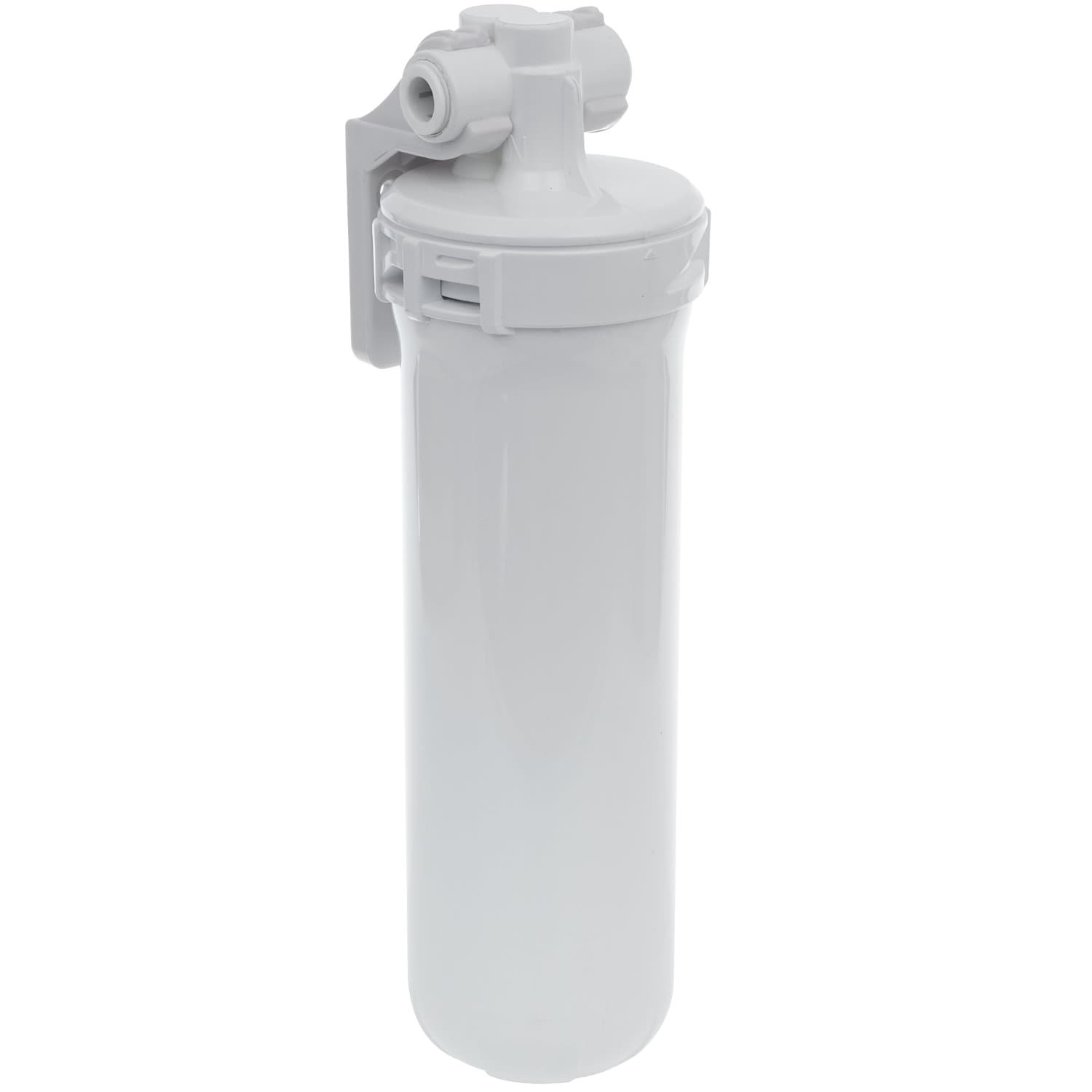 Grobvorfilter von der Seite Grobvorfilter im Gehäuse von der Seite