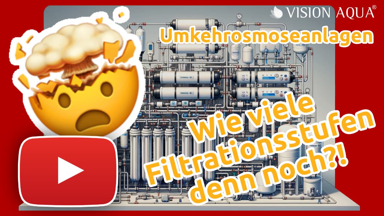 VISION AQUA Wasserfilter Umkehrosmoseanlagen Videoverlinkung - Wie viele Filtrationsstufen denn noch?!